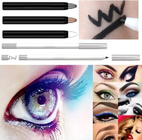 BASEMMAHER Premium Eyeliner Eyeshadow Sticker Stencils Kit, Reusable Eyeshadow Stamp Pads Stencils Stickers Kit for Eyes, Quick Makeup Tool for Beginners in One Eyeliner Eyeshadow Template Pads in Saudi Arabia