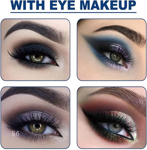 BASEMMAHER Premium Eyeliner Eyeshadow Sticker Stencils Kit, Reusable Eyeshadow Stamp Pads Stencils Stickers Kit for Eyes, Quick Makeup Tool for Beginners in One Eyeliner Eyeshadow Template Pads in Saudi Arabia
