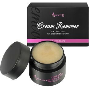 Beauty7 Eyelash Extension Remover Cream Safe Adhesive Bonder Eyelash Glue Remover Lash Remover Fast Dissolution Low Irritation Eyelash Extension Supplies 5g Pink Color
