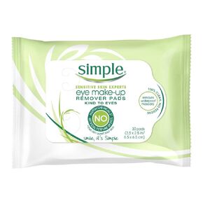 Simple Eye Make-Up Remover Pad, 30 Count (Pack of 3)