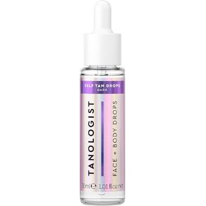 Tanologist Face and Body Self Tan Drops, Dark - Bronzing Drops - Illuminating Self Tanning Drops, Natural Ingredients & Vegan - 1.01 Fl O