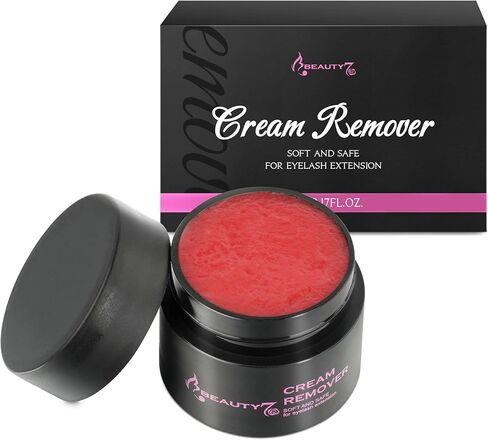 Beauty7 Eyelash Extension Remover Cream Safe Adhesive Bonder Eyelash Glue Remover Lash Remover Fast Dissolution Low Irritation Eyelash Extension Supplies 5g Pink Color in Kuwait