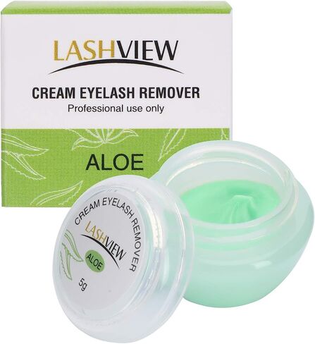 LASHVIEW Eyelash Extension Remover Cream, Eyelash Adhesive Remover, Professional Eyelash Extensions Remover for Salon(ALOE 0.51fl.oz/15ml) in Saudi Arabia