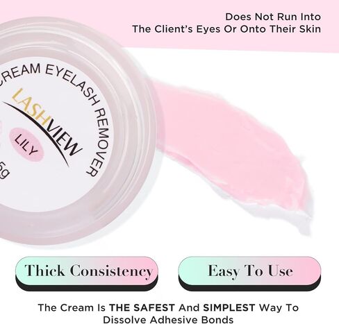 LASHVIEW Eyelash Extension Remover Cream, Eyelash Adhesive Remover, Professional Eyelash Extensions Remover for Salon(ALOE 0.51fl.oz/15ml) in Saudi Arabia