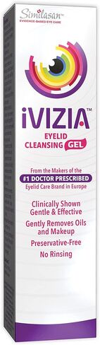 iVIZIA Eyelid Cleansing Wipes for Sensitive Eyelid Cleansing, Preservative-Free, Micellar, No Rinse, Gentle Eye Makeup Remover, 20 Sterile Single-Use Wipes for Eyelids in Kuwait