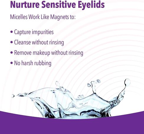 iVIZIA Eyelid Cleansing Wipes for Sensitive Eyelid Cleansing, Preservative-Free, Micellar, No Rinse, Gentle Eye Makeup Remover, 20 Sterile Single-Use Wipes for Eyelids in Kuwait