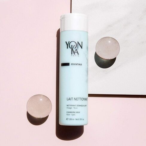 Yon-Ka Lait Nettoyant Facial Cleanser, Gentle Milk Cleanser & Makeup Remover, Daily Plant Based Wash, Moisturize and Balance Skins pH, All Skin Types, Paraben-Free (2.5 oz) in Kuwait
