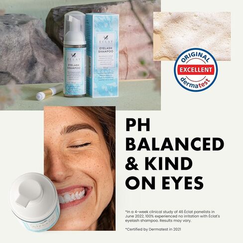 مجموعة شامبو الرموش، شامبو الرموش لوصلات الرموش مع خلاصة الصبار والبابونج، منظف لطيف للرموش لوصلات الرموش - منظف رغوي لوصلات الرموش، غسول نباتي للرموش in Kuwait