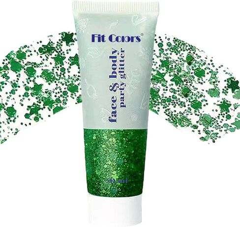 MEICOLY Blue Face Body Glitter,Patriotic Veterans Day Independence Day Sparkle 4th of July Pride Face Paint Makeup,Festival Rave Accessories Sparkling Mermaid Body Glitter Gel for Women,50ml in Saudi Arabia