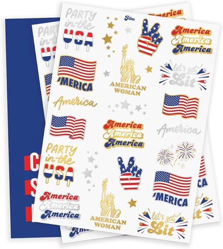 xo, Fetti Fourth of July Decorations Tattoos - 34 styles | Red White and Blue Party Supplies, 4th of July, USA Flag, Memorial Day, Independence Day, Labor Day in Saudi Arabia
