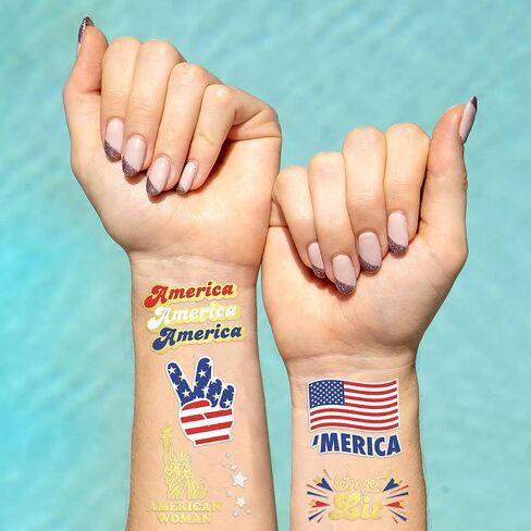 xo, Fetti Fourth of July Decorations Tattoos - 34 styles | Red White and Blue Party Supplies, 4th of July, USA Flag, Memorial Day, Independence Day, Labor Day in Saudi Arabia