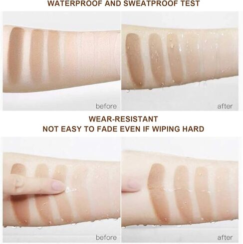 كونسيلر تاتو من قطعتين، كريم مقاوم للماء لتغطية بقع وحمات الجسم والندبات، مجموعة كونسيلر تغطية بلونين للاستخدام على الجسم للرجال والنساء in Kuwait