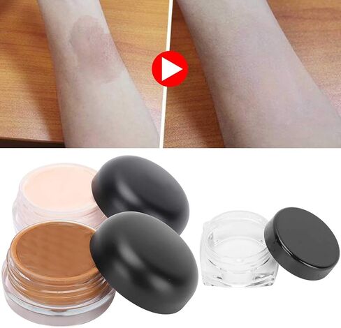 كونسيلر تاتو من قطعتين، كريم مقاوم للماء لتغطية بقع وحمات الجسم والندبات، مجموعة كونسيلر تغطية بلونين للاستخدام على الجسم للرجال والنساء in Kuwait