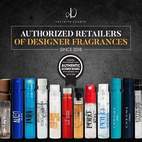 عينات كولونيا Infinite Scents للرجال: 10 عطور مصممة + حقيبة بحجم الجيب - مجموعة عينات للرجال بحجم السفر، مجموعة هدايا حزمة العينات in Saudi Arabia
