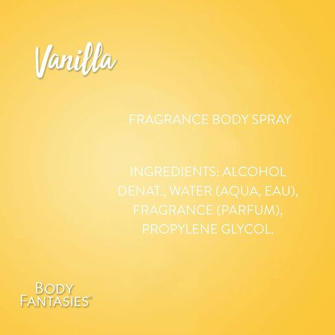Body Fantasies Signature Fragrance Body Spray, Vanilla, 8 fl oz (Pack of 2) in Saudi Arabia