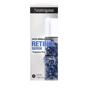 Neutrogena Rapid Wrinkle Repair Retinol Face Serum Capsules, Fragrance-Free Daily Facial Serum with Retinol that fights Fine Lines, Wrinkles, Dullness, Alcohol-Free & Non-Greasy, 7 ct in Saudi Arabia
