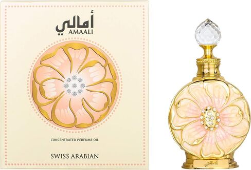 أمالي العربية السويسرية - منتجات فاخرة من دبي - عطر زيتي شخصي يدوم طويلاً ويسبب الإدمان - رائحة مغرية ومميزة - رائحة شبه الجزيرة العربية الفاخرة - 0.5 أونصة in Saudi Arabia