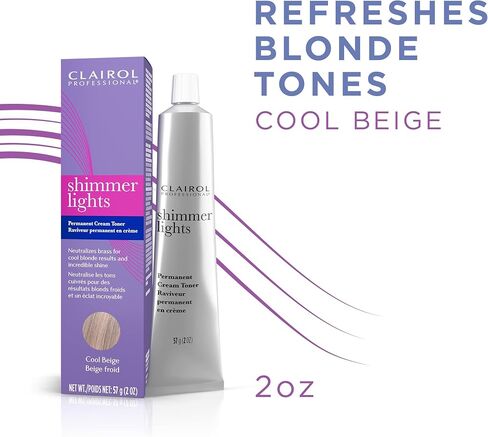 Clairol Professional Shimmer Lights Permanent Cream Toner for Cool Blonde Hair Results with Less Breakage* and Shiny Hair in Saudi Arabia