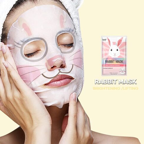 Epielle Animal Character Sheet Masks | Korean Spa Masks for All Skin Types | Spa Gifts, Kids' Birthday Party, Girls' Night, Skincare Party | Assorted 6 Pack | Korean Skincare in Saudi Arabia