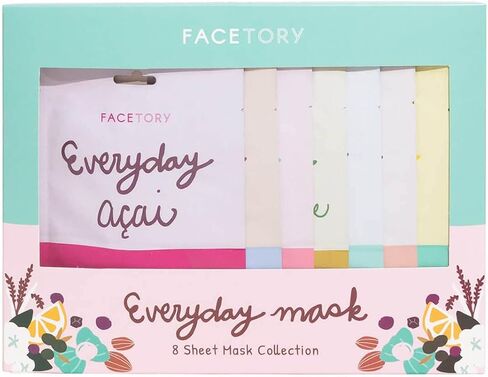 Everyday Set of 8 Sheet Masks (8 Pack Bundle) - Hydrating Essence Korean Sheet Mask, for All Skin Types, Revitalizing, Illuminating, Hydrating, With No Harsh Chemicals and Safe for Sensitive Skin in Saudi Arabia