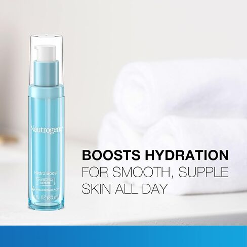 Neutrogena Hydro Boost Hydrating Hyaluronic Acid Serum, Oil-Free and Non-Comedogenic Face Serum Formula for Glowing Complexion, Oil-Free & Non-Comedogenic, 1 fl. oz in Saudi Arabia