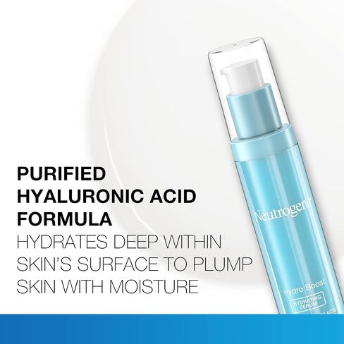 Neutrogena Hydro Boost Hydrating Hyaluronic Acid Serum, Oil-Free and Non-Comedogenic Face Serum Formula for Glowing Complexion, Oil-Free & Non-Comedogenic, 1 fl. oz in Saudi Arabia