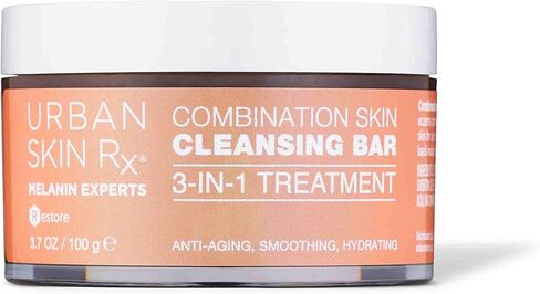 Urban Skin Rx Combination Skin Cleansing Bar | 3-in-1 Daily Cleanser, Exfoliator, and Mask Smooths, Hydrates, Improves the Appearance of Skin Tone + Texture, Formulated with Salicylic Acid | 2.0 Oz in Saudi Arabia