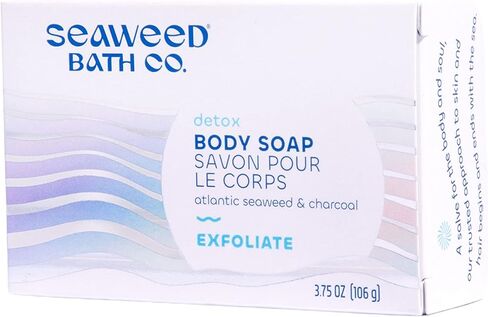 Seaweed Bath Co. Exfoliate Detox Body Soap, 3.75 Ounce (Pack of 3), Sustainably Harvested Seaweed, Charcoal in Saudi Arabia