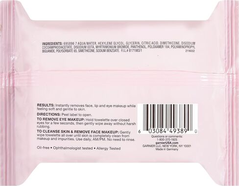 Garnier SkinActive Micellar Facial Cleanser & Makeup Remover Wipes, Gentle for All Skin Types (25 Wipes), 1 Count (Packaging May Vary) in Kuwait