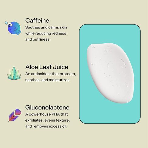 Bubble Skincare Fresh Start Gel Cleanser - Gentle Exfoliating Face Wash for Oily Skin - Formulated with Aloe Vera Juice + Caffeine to Protect and Soothe Complexion (50ml) in Saudi Arabia