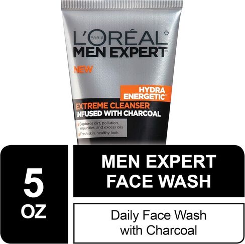L'Oreal Paris Men Expert Hydra Energetic Daily Facial Cleanser with Charcoal, 2 ct. in Kuwait