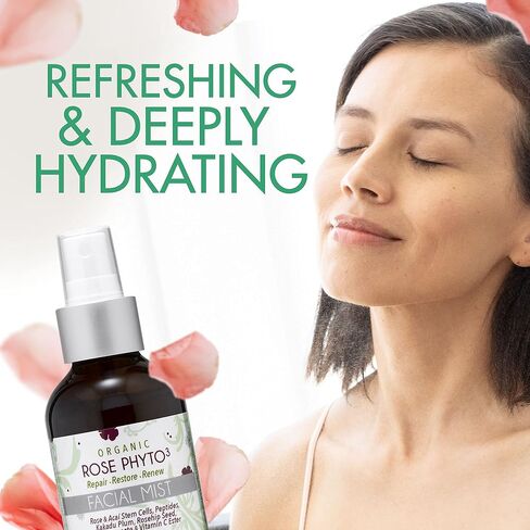 Organic Rose Water Spray, Peak Scents Phyto3 Organic Rosewater Face Mist 4 Ounces in Kuwait