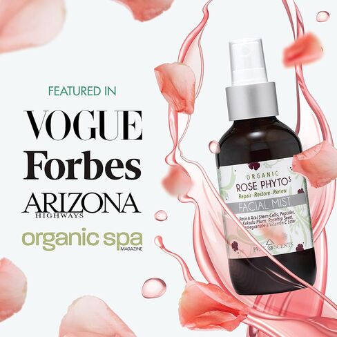 Organic Rose Water Spray, Peak Scents Phyto3 Organic Rosewater Face Mist 4 Ounces in Kuwait