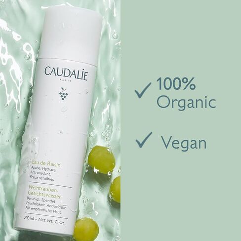 Caudalie Grape Water Moisturizing Face Mist - Soothing Organic Facial Spray to Instantly Hydrate and Strengthen the Skin Barrier, Safe for Sensitive Skin in Kuwait