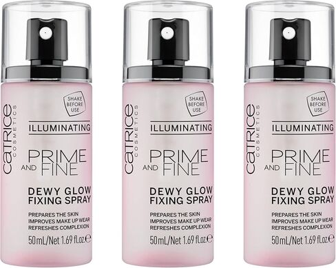 Catrice | Prime & Fine Illuminating Dewy Glow Spray | Transparent and Fast Drying Fixing Spray| Paraben Free & Vegan | Cruelty Free (Pack of 1) in Kuwait