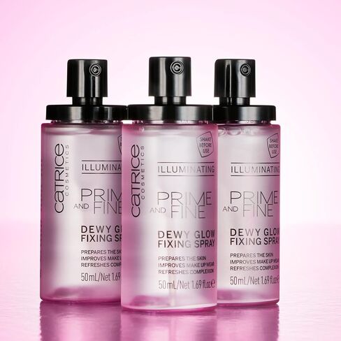 Catrice | Prime & Fine Illuminating Dewy Glow Spray | Transparent and Fast Drying Fixing Spray| Paraben Free & Vegan | Cruelty Free (Pack of 1) in Kuwait