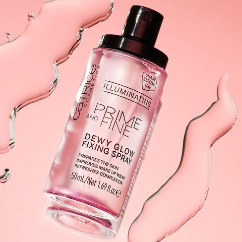 Catrice | Prime & Fine Illuminating Dewy Glow Spray | Transparent and Fast Drying Fixing Spray| Paraben Free & Vegan | Cruelty Free (Pack of 1) in Kuwait