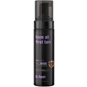 b.tan Darker Self Tanner | Love At First Tan - Fast, 1 Hour Sunless Tanner Mousse, Violet-Based, Knocks Out Orange Tones, No Fake Tan Smell, No Added Nasties, Vegan, Cruelty Free, 6.7 Fl Oz