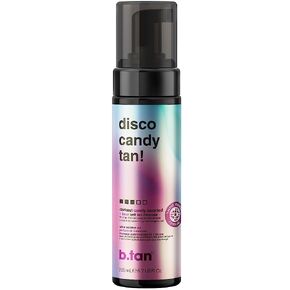 b.tan Dark Self Tanner | Disco Candy Tan - Fast, 1 Hour Sunless Tanner Mousse, Candy-Scented, Sweat-Proof & Transfer Resistant, No Fake Tan Smell, No Added Nasties, Vegan, Cruelty Free, 6.7 Fl Oz