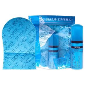 St. Tropez Self Tan Express Starter Kit,Mini Self-Tan Set for a Natural Glow,Travel-Sized Express Bronzing Mousse & Tanning Applicator Mitt,Vegan-Friendly Self Tanner,Even & Natural Self Tan,1 ct in Kuwait