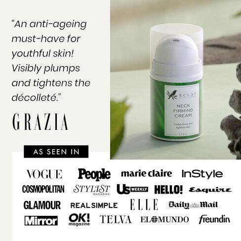 كريم شد الرقبة المضاد للشيخوخة من إكلات - علاج طبيعي لشد البشرة، مضاد للتجاعيد وتقليل الذقن المزدوجة - مع فيتامين C وE، مستخلص الشاي الأخضر - نباتي 100%، 1.7 أونصة in Kuwait