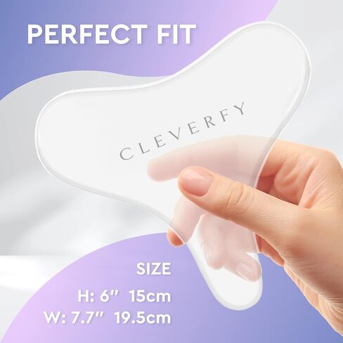 CLEVERFY Silicone Patches for Wrinkles(3 Pack T-shape ) - Decollete Anti Wrinkle Chest Pads - Silicone Chest Wrinkle Pad - Anti Wrinkle Patches - Reusable Wrinkle Patches for Chest Wrinkle Prevention in Kuwait