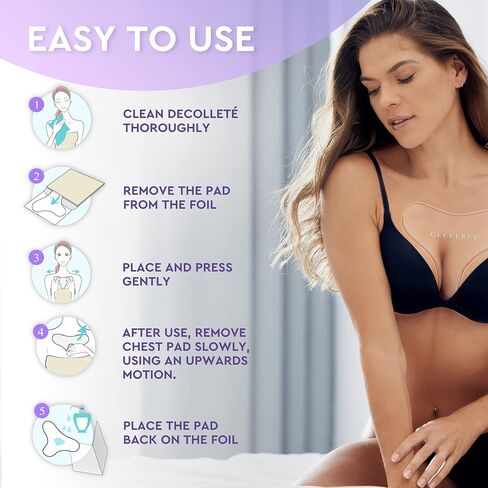 CLEVERFY Silicone Patches for Wrinkles(3 Pack T-shape ) - Decollete Anti Wrinkle Chest Pads - Silicone Chest Wrinkle Pad - Anti Wrinkle Patches - Reusable Wrinkle Patches for Chest Wrinkle Prevention in Kuwait