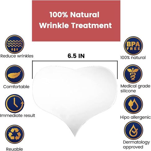 Upgrade Chest Wrinkle Pads – Decollete Anti Wrinkle Chest Neck Pads - Set of 2 Silicone Chest Pad and 1 Anti Wrinkle Neck Pad - Reusable and Washable Wrinkle Patches for Wrinkles Treatment While Sleeping in Kuwait