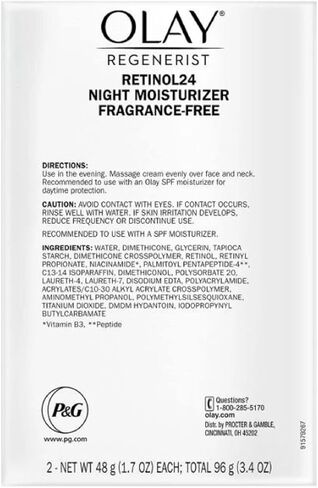 Olay Regenerist Retinol 24 Night Moisturizer cream, Fragrance free, 1.7 Fl Oz in Kuwait