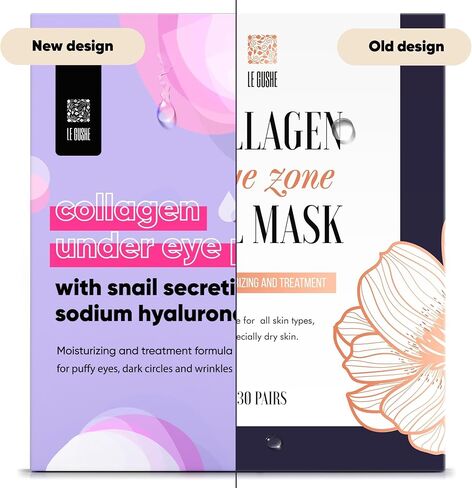 LE GUSHE Under Eye Patches - 24K Gold Under Eye Mask Anti-Aging Hyaluronic Acid Collagen Under Eye Pads Reducing Dark Circles & Wrinkles Treatment Gel Bags (20 pairs gold) in Saudi Arabia