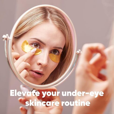 LE GUSHE Under Eye Patches - 24K Gold Under Eye Mask Anti-Aging Hyaluronic Acid Collagen Under Eye Pads Reducing Dark Circles & Wrinkles Treatment Gel Bags (20 pairs gold) in Saudi Arabia