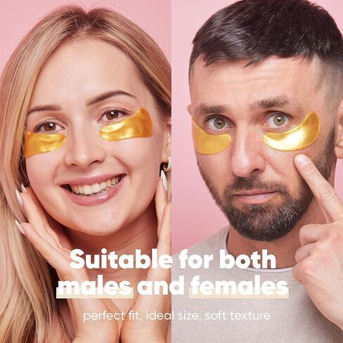LE GUSHE Under Eye Patches - 24K Gold Under Eye Mask Anti-Aging Hyaluronic Acid Collagen Under Eye Pads Reducing Dark Circles & Wrinkles Treatment Gel Bags (20 pairs gold) in Saudi Arabia