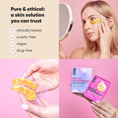 LE GUSHE Under Eye Patches - 24K Gold Under Eye Mask Anti-Aging Hyaluronic Acid Collagen Under Eye Pads Reducing Dark Circles & Wrinkles Treatment Gel Bags (20 pairs gold) in Saudi Arabia