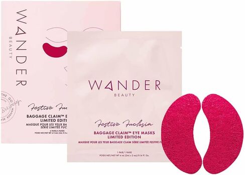 Wander Beauty Baggage Claim - Gold Foil Under Eye Patches For Dark Circles and Puffiness - Under Eye Mask Depuffs & Firms - Brightening Eye Mask for Under Eye Bags (6 Pairs) in Saudi Arabia
